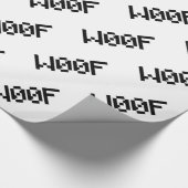 W00F [Dierengeluiden in leetspreken] Cadeaupapier (Hoek)