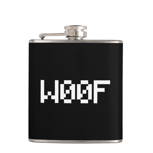 W00F [Dierengeluiden in leetspreken] Heupfles (Voorkant)