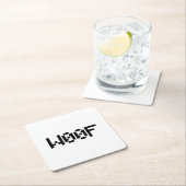 W00F [Dierengeluiden in leetspreken] Kartonnen Onderzetters (Insitu)