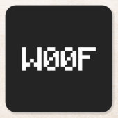 W00F [Dierengeluiden in leetspreken] Kartonnen Onderzetters (Voorkant)