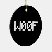 W00F [Dierengeluiden in leetspreken] Keramisch Ornament (Rechts)