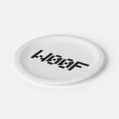 W00F [Dierengeluiden in leetspreken] Papieren Bordje (Gekanteld)