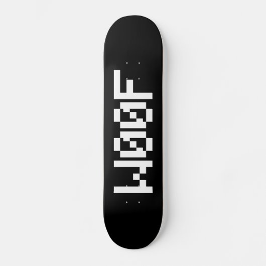 W00F [Dierengeluiden in leetspreken] Persoonlijk Skateboard (Voorkant)