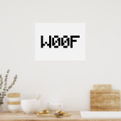 W00F [Dierengeluiden in leetspreken] Poster (Keuken)