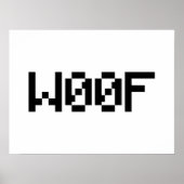 W00F [Dierengeluiden in leetspreken] Poster (Voorkant)