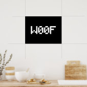 W00F [Dierengeluiden in leetspreken] Poster (Keuken)