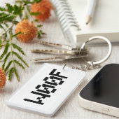 W00F [Dierengeluiden in leetspreken] Sleutelhanger (Voorkant Rechts)