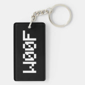 W00F [Dierengeluiden in leetspreken] Sleutelhanger (achterkant)