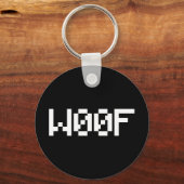 W00F [Dierengeluiden in leetspreken] Sleutelhanger (Voorkant)