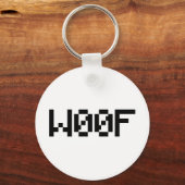 W00F [Dierengeluiden in leetspreken] Sleutelhanger (Voorkant)