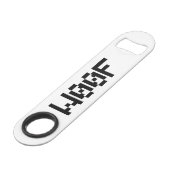 W00F [Dierengeluiden in leetspreken] Speed Flessenopener (Voorkant Gekanteld)