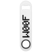 W00F [Dierengeluiden in leetspreken] Speed Flessenopener (Voorkant)