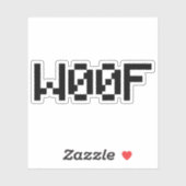 W00F [Dierengeluiden in leetspreken] Sticker (Vel)