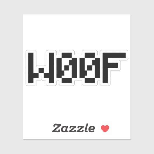 W00F [Dierengeluiden in leetspreken] Sticker (Vel)