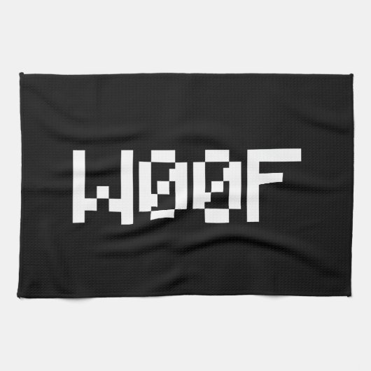 W00F [Dierengeluiden in leetspreken] Theedoek (Horizontaal)