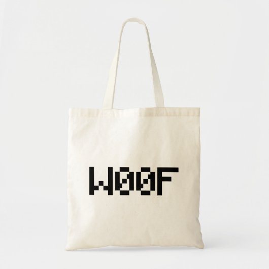 W00F [Dierengeluiden in leetspreken] Tote Bag (Voorkant)