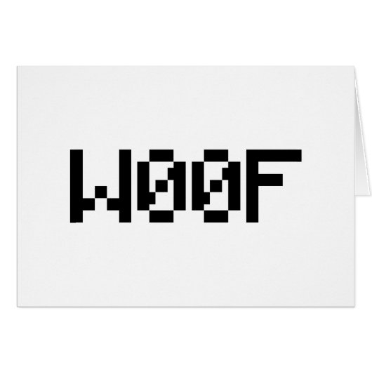 W00F [Leetspeak Animal Sounds] Kaart (Voorkant Horizontaal)