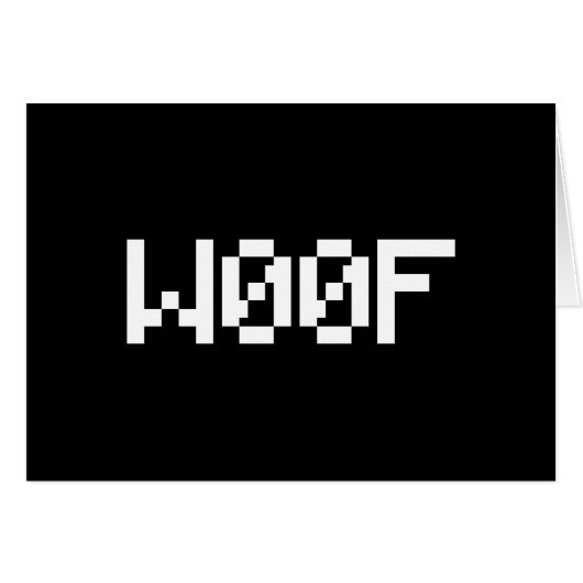 W00F [Leetspeak Animal Sounds] Kaart (Voorkant Horizontaal)