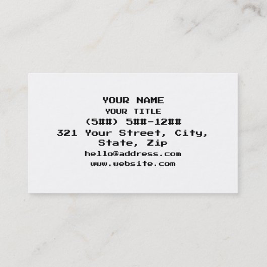 W00F [Leetspeak Animal Sounds] Visitekaartje (Achterkant)