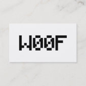 W00F [Leetspeak Animal Sounds] Visitekaartje (Voorkant)