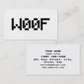 W00F [Leetspeak Diergeluiden] Visitekaartje (Voorkant / Achterkant)