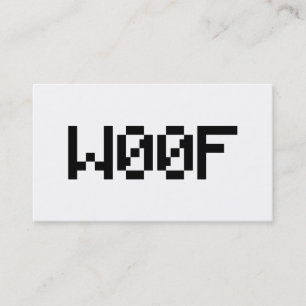 W00F [Leetspeak Diergeluiden] Visitekaartje