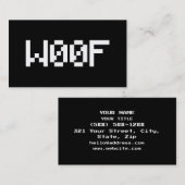W00F [Leetspeak Diergeluiden] Visitekaartje (Voorkant / Achterkant)