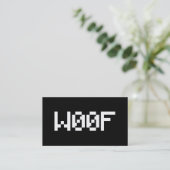 W00F [Leetspeak Diergeluiden] Visitekaartje (Staand voorkant)
