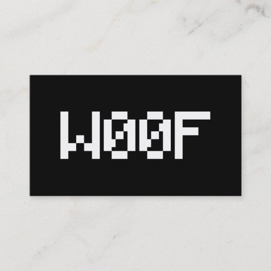 W00F [Leetspeak Diergeluiden] Visitekaartje (Voorkant)