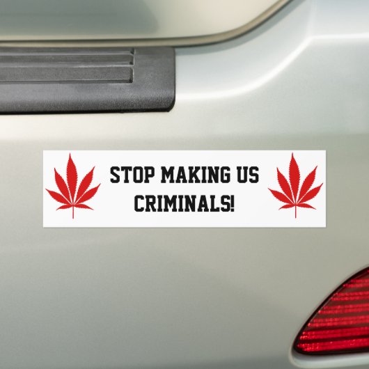 W02 Pot Leaf Bumpersticker (Op auto)