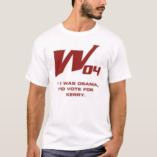 w04 - Osama stemt voor kerry T-shirt