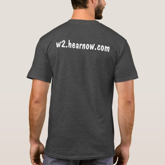 W2 Band-Mannen T-shirt zwart-wit (Achterkant)