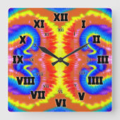 W2: Slangen. - Stropdas-kleurstof (Q) | Vierkante Klok (Voorkant)