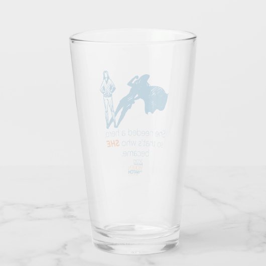 W2W Tall Glass Cup - Ze had een held nodig Glas (Achterkant)