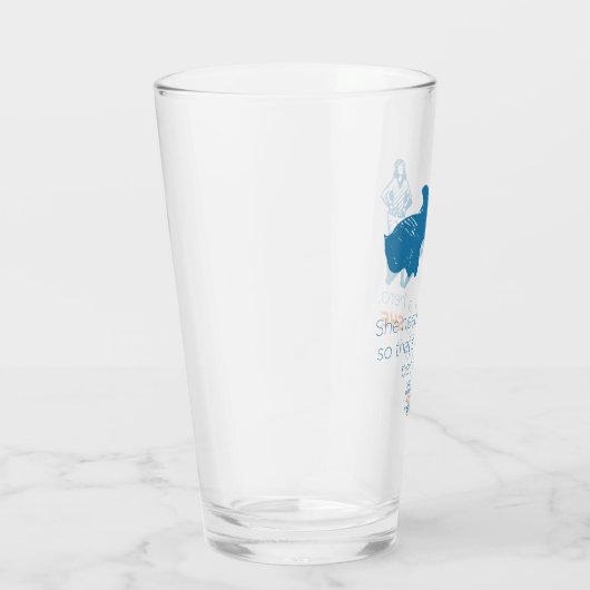 W2W Tall Glass Cup - Ze had een held nodig Glas (Rechts)