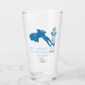 W2W Tall Glass Cup - Ze had een held nodig Glas (Voorkant)