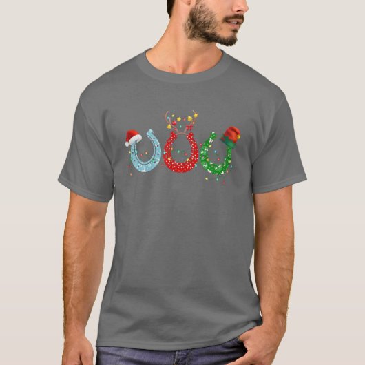 W4yp-Hoefijzer kerstkerstkerstfeestdag T-shirt (Voorkant)