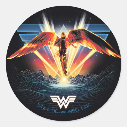 W84 | 80-inch Wonder Woman Graphic Ronde Sticker (Voorkant)