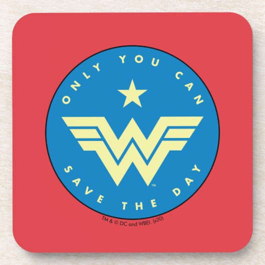 W84 | Alleen Wonder-vrouw die u kunt redden Bier Onderzetter (Voorkant)