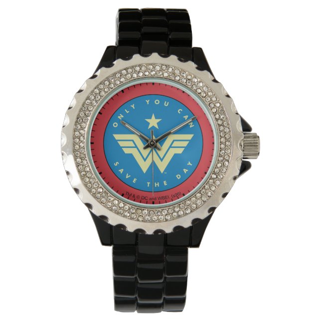 W84 | Alleen Wonder-vrouw die u kunt redden Horloge (Voorkant)