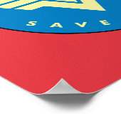 W84 | Alleen Wonder-vrouw die u kunt redden Poster (Hoek)