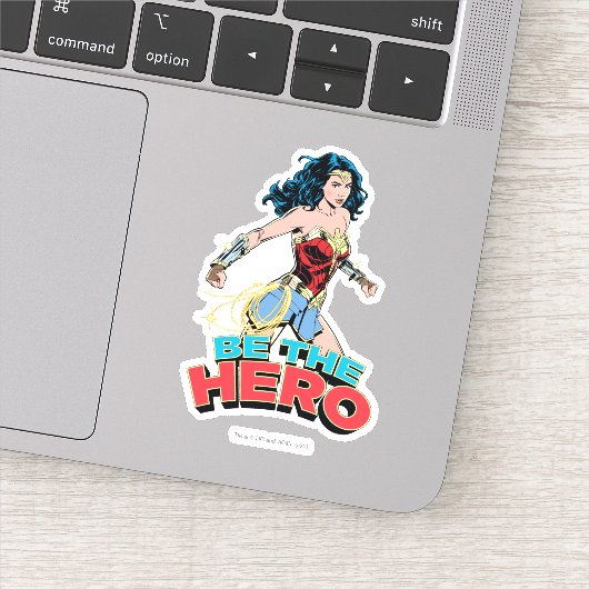 W84 | Be-the-Hero Wonder Woman Retro Comic Art Sticker (Detail)