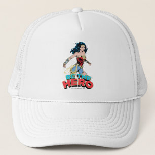 W84   Be-the-Hero Wonder Woman Retro Comic Art Trucker Pet