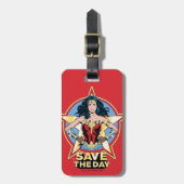 W84 | Bespaar de dag waarop de Wonder Woman Retro  Bagagelabel (Voorkant verticaal)