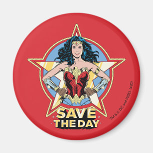 W84   Bespaar de dag waarop de Wonder Woman Retro  Magneet
