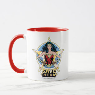 W84   Bespaar de dag waarop de Wonder Woman Retro  Mok