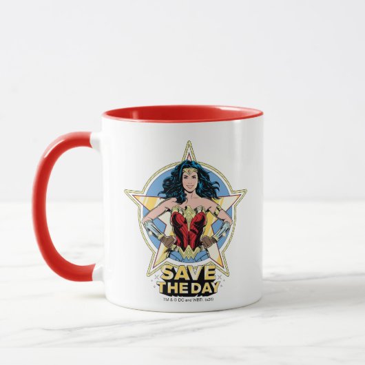 W84 | Bespaar de dag waarop de Wonder Woman Retro  Mok (Links)
