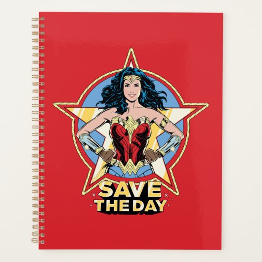 W84 | Bespaar de dag waarop de Wonder Woman Retro Planner (Voorkant)