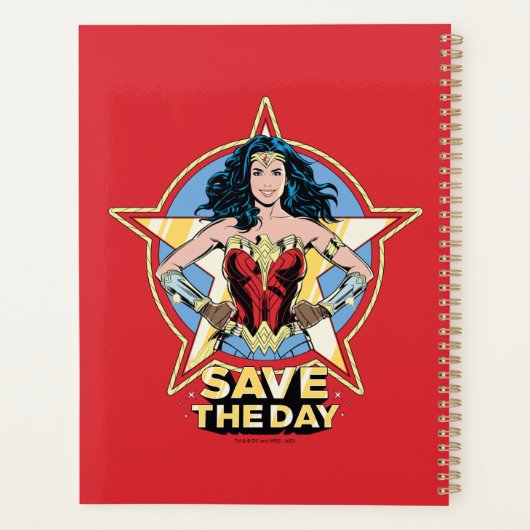 W84 | Bespaar de dag waarop de Wonder Woman Retro  Planner (Achterkant)