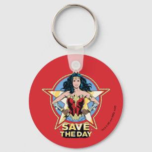 W84   Bespaar de dag waarop de Wonder Woman Retro  Sleutelhanger